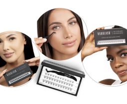 klusterfransar med transparent lim nanolash